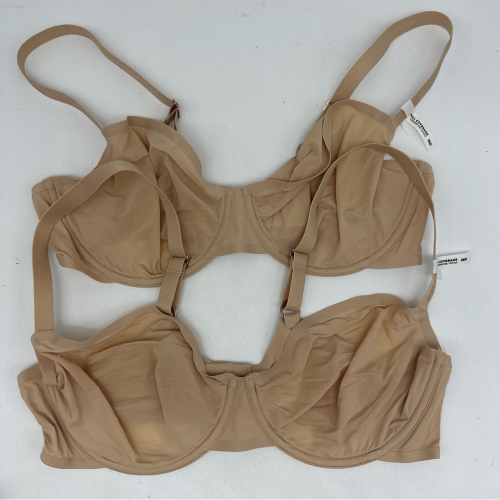 New women’s‎ Aerie real good smoothed 36 D nude unlined bra lot of 2